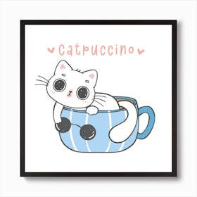 Catpuccino Art Print