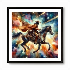 Cowboy In Space 2 Art Print