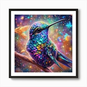 Colorful Hummingbird Art Print