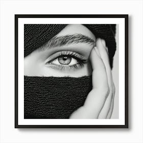 Black And White Portrait Of A Woman Art Print