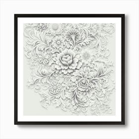 Russian Flowers Art Print