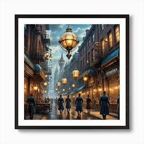 City In The Dark Art Print