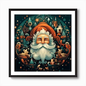 Christmas Santa Art Print