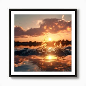 Sunset Over Water Art Print