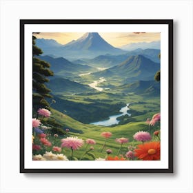 Sakura Valley Art Print