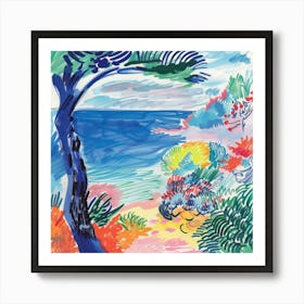 Seaside Painting Matisse Style 9 Art Print