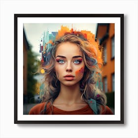 Portrait Of A Beautiful Girl Art Print