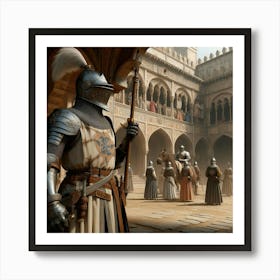 Knights In Armour Art Print