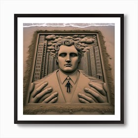 Sand Art,Legacy in Sand, Inspired by René Magritte & MC Escher Art Print