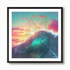 Sunrise Over The Ocean Art Print