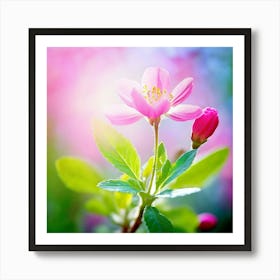 Pink Flower In Spring Art Print