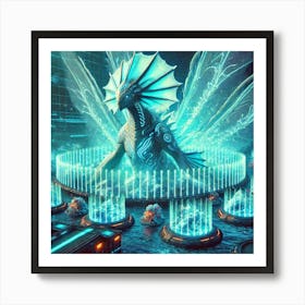 A High Tech, Sci Fi Scene Showing Tsunamara, The T Art Print