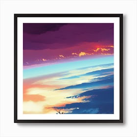 Sunset In The Sky Art Print