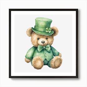 St Patrick'S Day Teddy Bear 11 Art Print