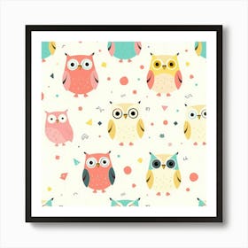 Colorful Owls 2 Poster