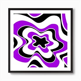 Purple And Black Swirls Art Print