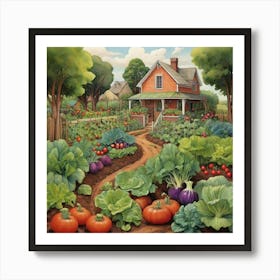 Vegetable Garden Art Print 2 Art Print