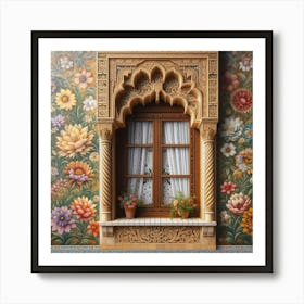 Window With Flowers 5 Art Print