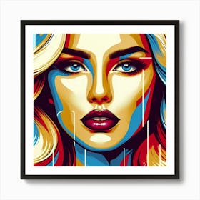 A blonde haired woman 2 Art Print