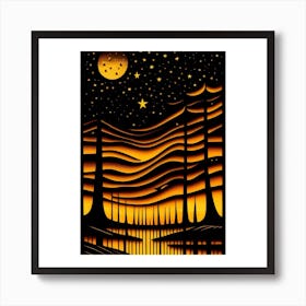 Night view of sky 1 Art Print