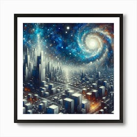 Galaxy City 1 Art Print