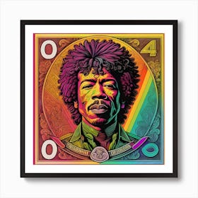 Jimi Hendrix Fantasy Poster Art Art Print