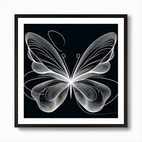 Butterfly Light Trace I Art Print