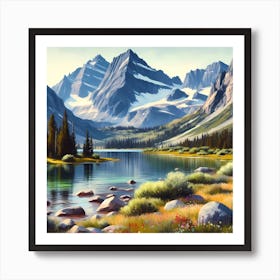 Mountain Lake Art Print