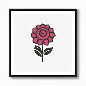 Rose Sticker Art Print