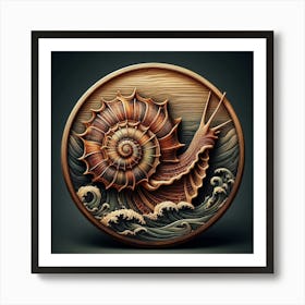 Shell In The Sea Art Print