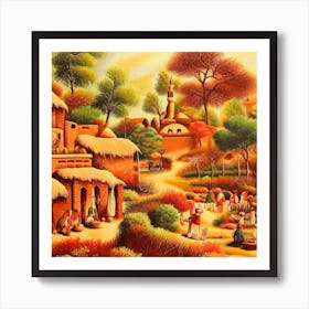 Village In Pakistan Art Print