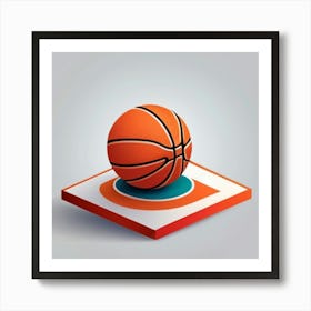 Basketball Ball Art Print