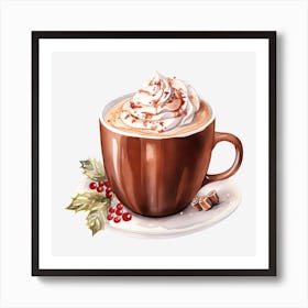 Hot Chocolate With Whipped Cream 1 Art Print