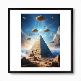 Pyramids And Aliens Art Print