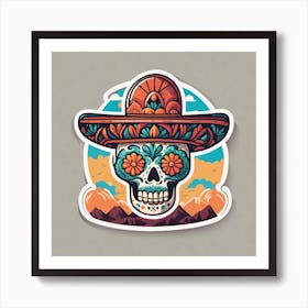 Day Of The Dead Skull 115 Art Print