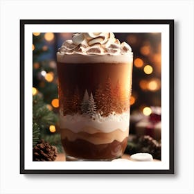 Christmas Latte Art Print