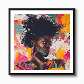 Beautiful African American Woman Art Print