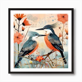 Bird In Nature Kingfisher 3 Art Print