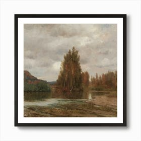 Lake In Autumn Art Print