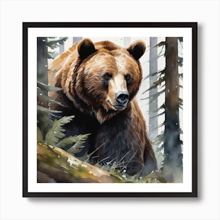 Boogie Bear Wood Print by Bri Buckley - Fine Art America