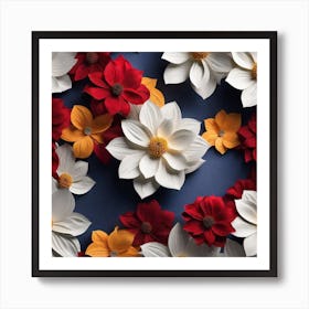 Paper Flowers 9 Art Print