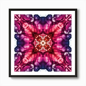 Abstraction Pink Watercolor Flower Art Print