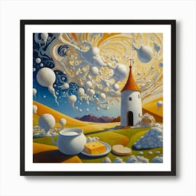 'Clouds' of milk Art Print