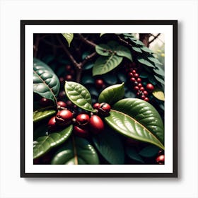 Coffee Berries On A Tree 6 Art Print