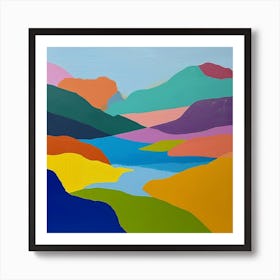 Colourful Abstract Lake District National Park England 4 Art Print