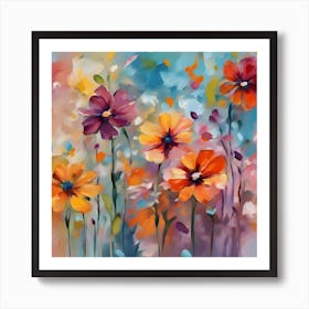 Colorful Flowers 1 Art Print