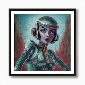 Robot Girl 2 Art Print