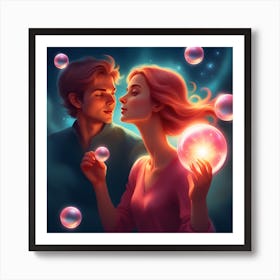 Love And Bubbles Art Print