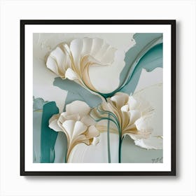 White Flowers Art Print