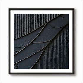 Black And White Abstract Painting 4 Art Print